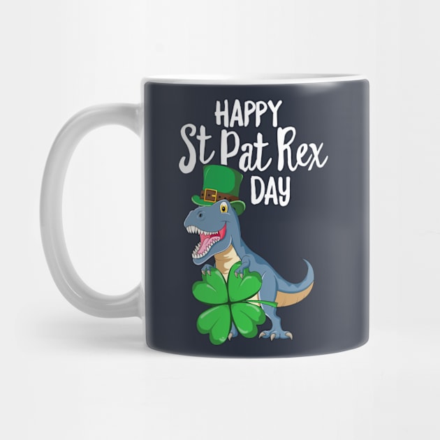 Happy St Pat Rex Day T-Shirt Dinosaur T-Rex Kids Boys Girls by 14thFloorApparel